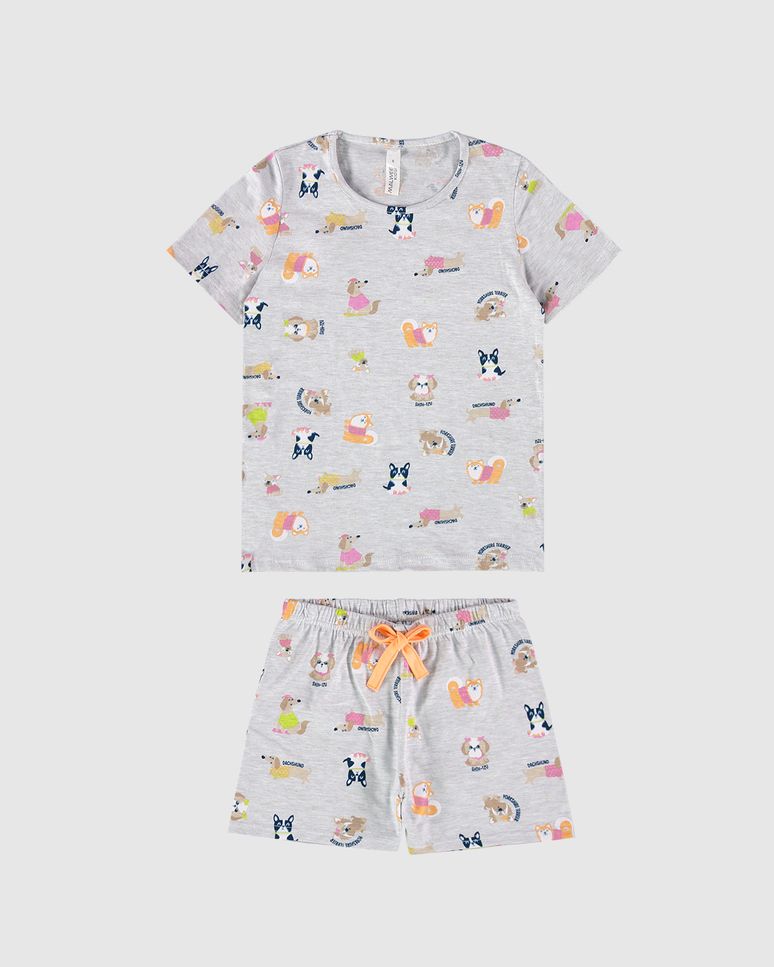 Pijama Infantil Menina Estampa Corrida Em Algodão Malwee Kids