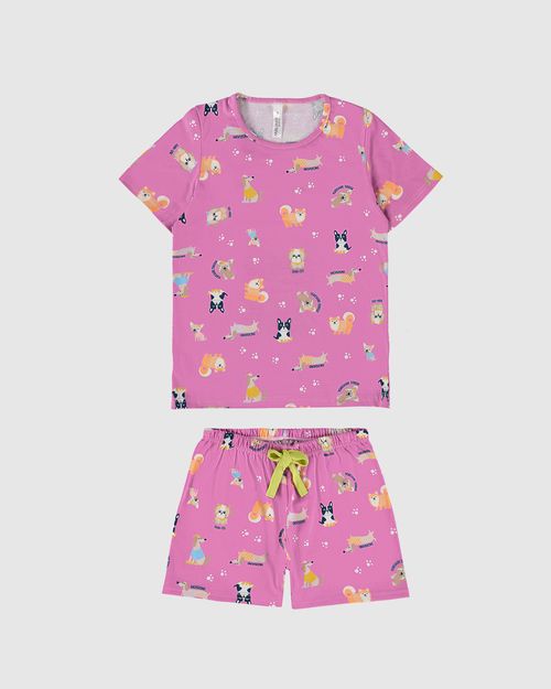 Pijama Infantil Menina Estampa Corrida Em Algodão Malwee Kids