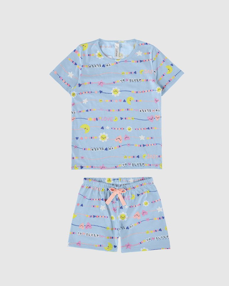 Pijama Infantil Menina Estampa Corrida Em Algodão Malwee Kids