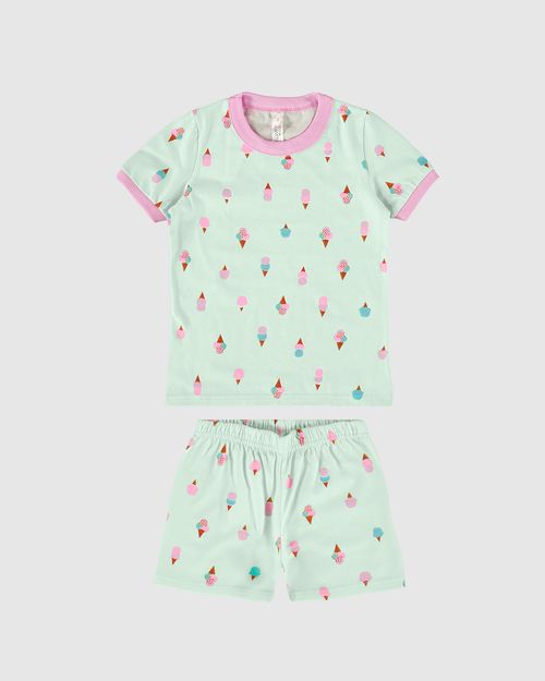 Pijama Infantil Menina Brilha No Escuro Em Algodão Malwee Kids