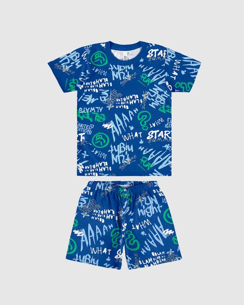 Pijama Infantil Menino Estampado Brilha No Escuro Em Algodão Malwee Kids
