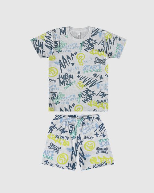 Pijama Infantil Menino Estampado Brilha No Escuro Em Algodão Malwee Kids