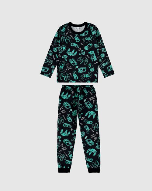 Pijama Infantil Menino Estampa Corrida Em Algodão Malwee Kids