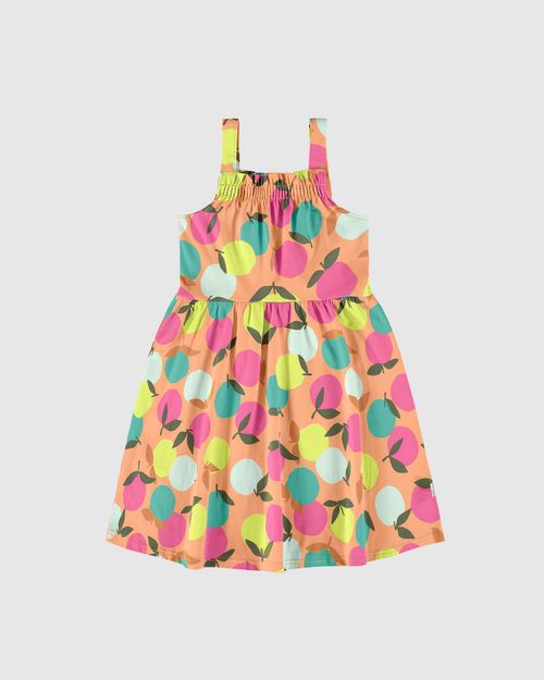 Vestido Infantil Regata Frutas Em Algodão Malwee Kids