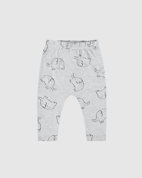Calça Bebê Unissex Saruel Estampada Em Algodão Malwee Kids