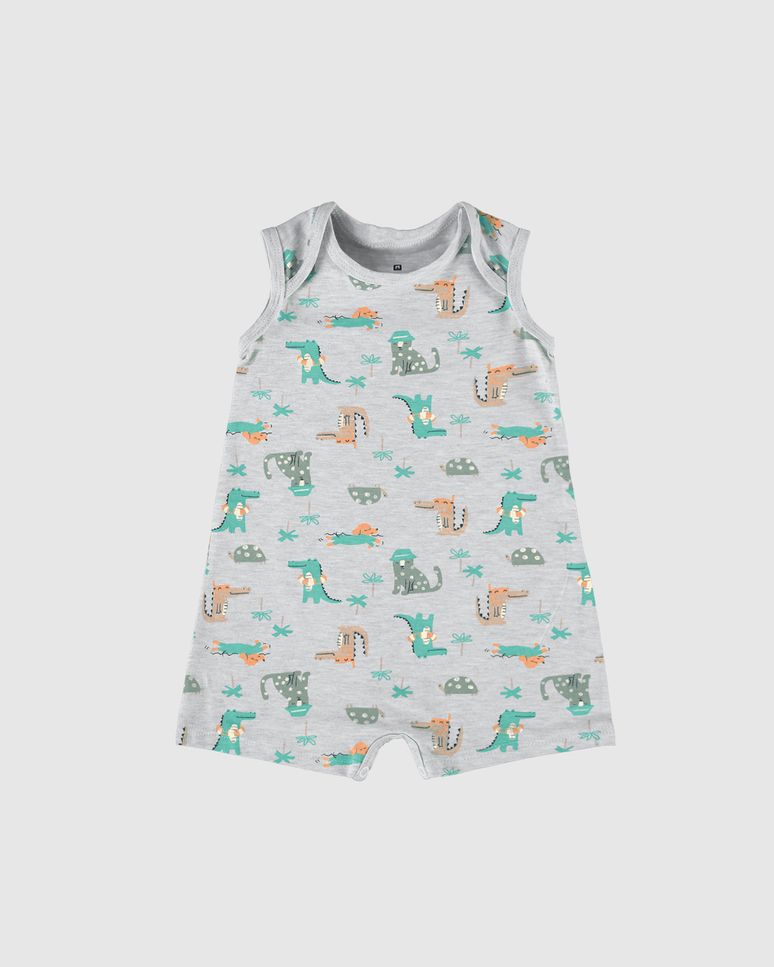 Macaquinho Infantil Menino Estampado Em Algodão Malwee Kids