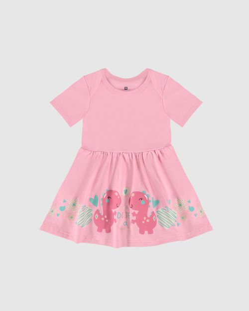 Vestido Body Infantil Estampa + Glitter Em Algodão Malwee Kids