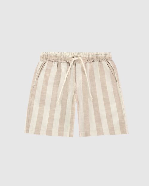 Bermuda Infantil Menino Listrado Bolso Embutido Com Botão Malwee Kids