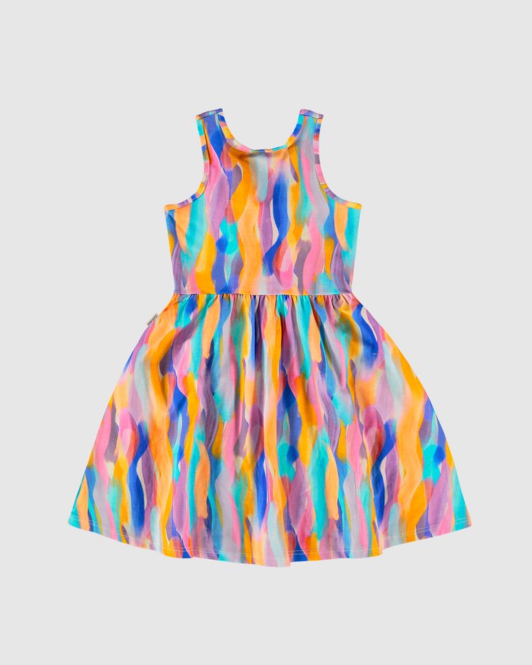 Vestido Infantil Laço Costas Em Algodão Malwee Kids