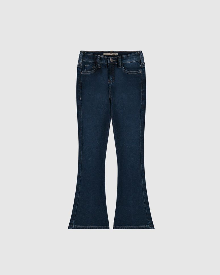 Calça Infantil Menina Flare Em Jeans Moletom Malwee Kids