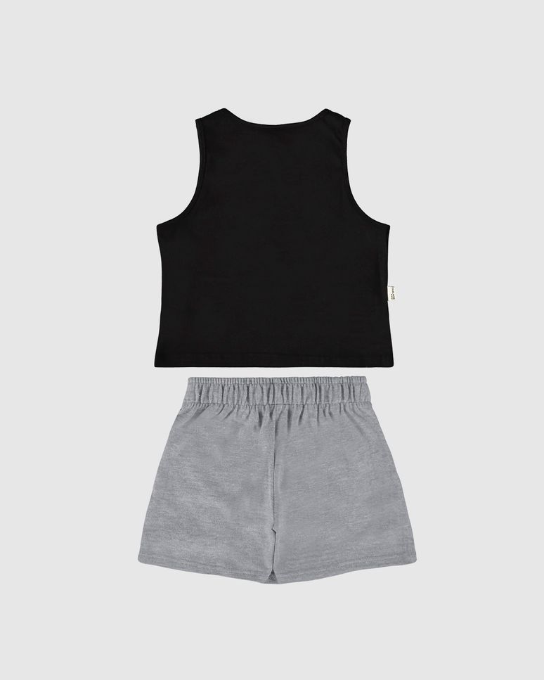 Conjunto Infantil Menina Regata Perfect Em Malha Algodão Malwee Kids