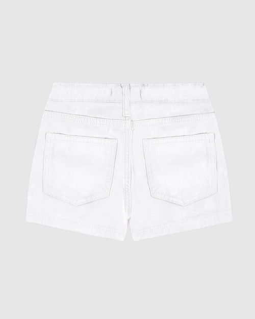 Shorts Infantil Menina Cintura Média Em Sarja Com Elastano Malwee Kids