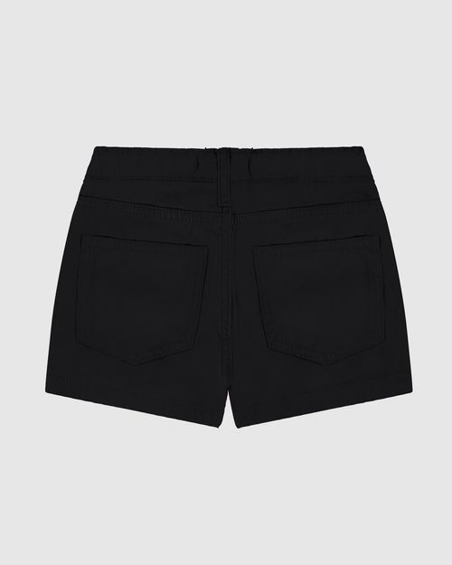 Shorts Infantil Menina Cintura Média Em Sarja Com Elastano Malwee Kids
