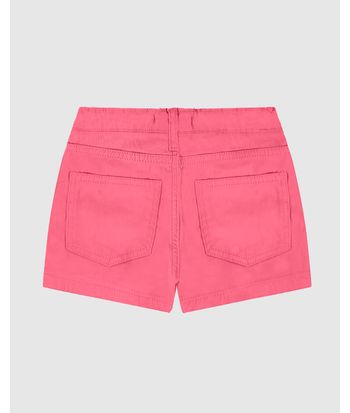 Shorts Infantil Menina Cintura Média Em Sarja Com Elastano Malwee Kids