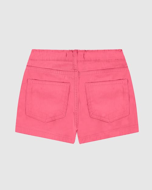 Shorts Infantil Menina Cintura Média Em Sarja Com Elastano Malwee Kids