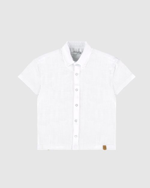 Camisa Infantil Menino Manga Curta Em Algodão Texturizado Malwee Kids