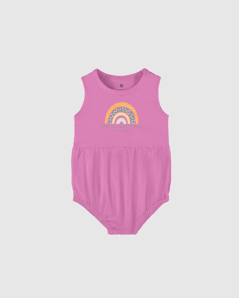 Macaquinho Infantil Menina Lindo Dia Em Algodão Malwee Kids