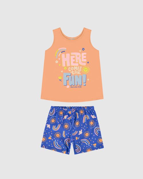 Conjunto Infantil Menina Here Comes The Fun! Em Algodão Malwee Kids