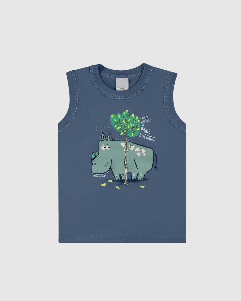 Regata Infantil Menino Pique-Esconde Em Algodão Malwee Kids