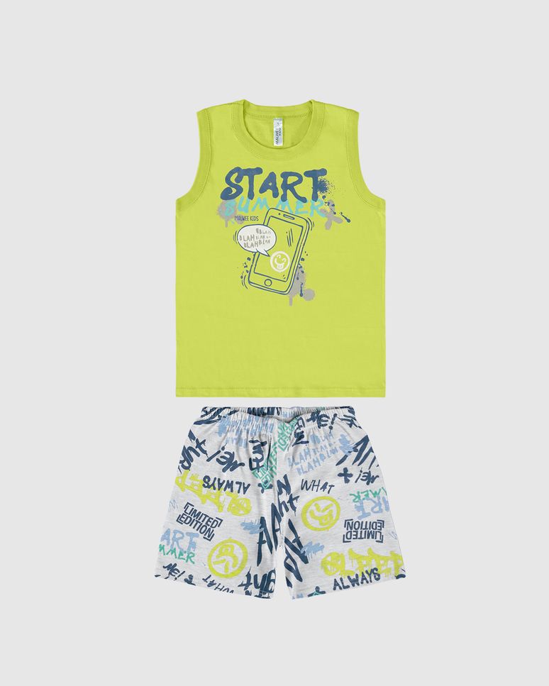 Pijama Infantil Menino Start Summer Em Algodão Malwee Kids