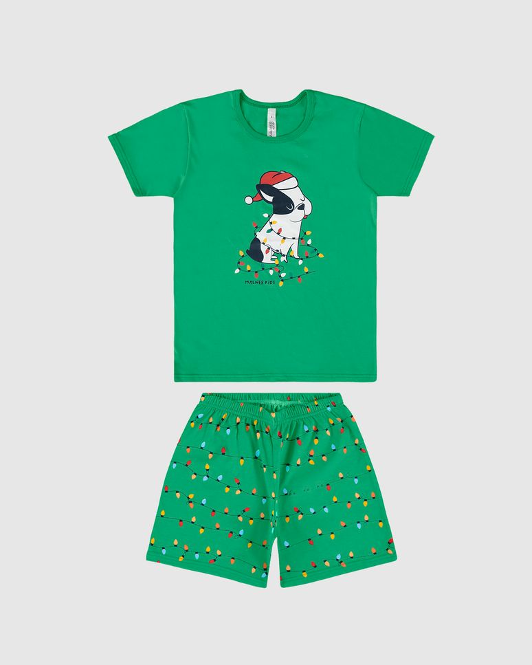 Pijama Infantil Unissex Estampa Especial Natal Em Algodão Malwee Kids