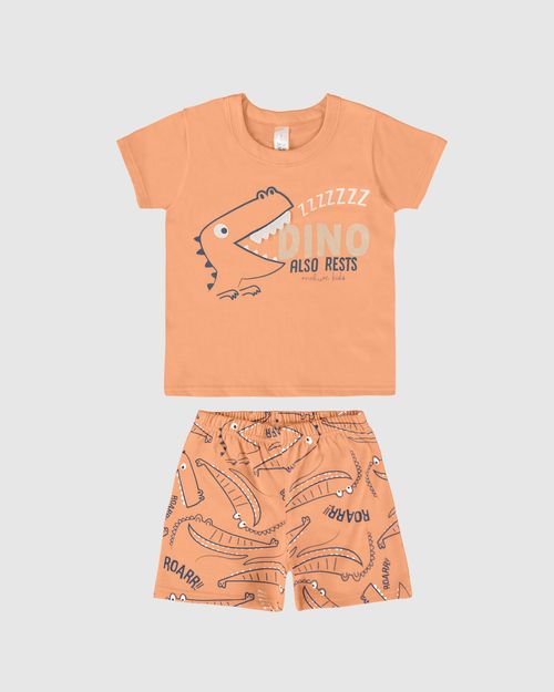Pijama Infantil Menino Estampa + Aplique Em Algodão Malwee Kids