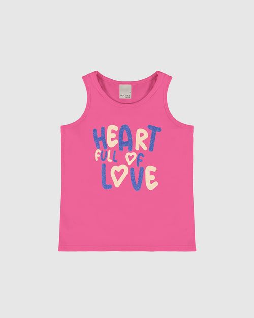 Regata Infantil Menina Heart Full Of Love Em Algodão Malwee Kids