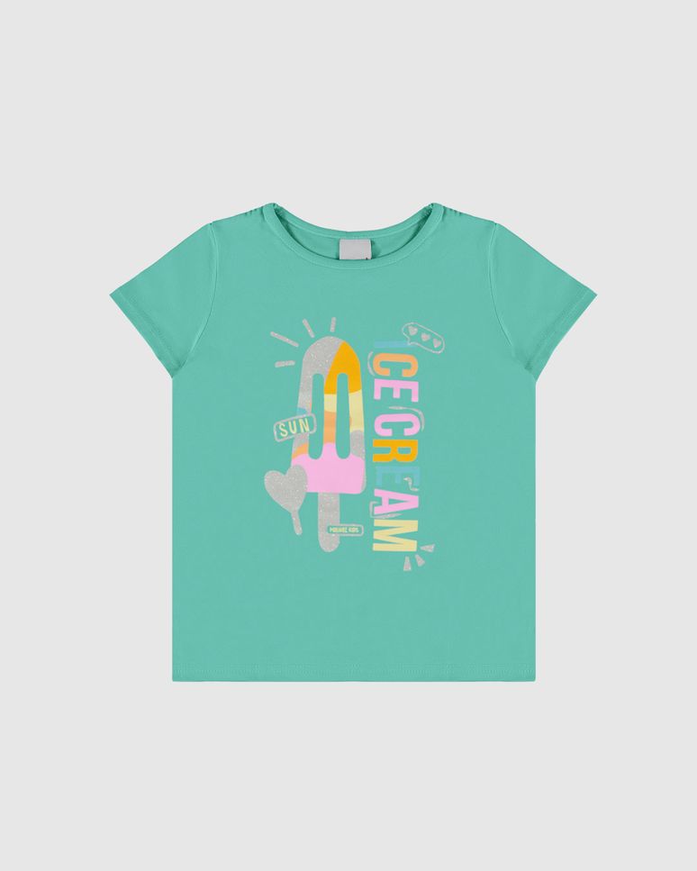 Blusa Infantil Menina Ice Cream Em Algodão Malwee Kids