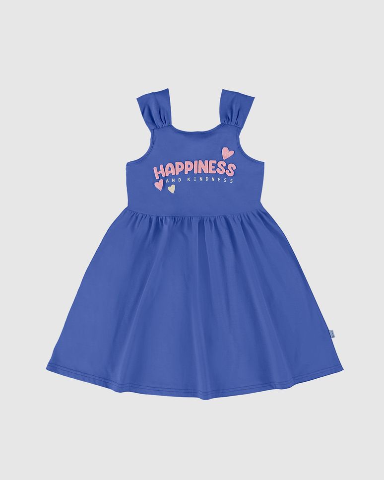 Vestido Infantil Happiness Em Algodão Malwee Kids