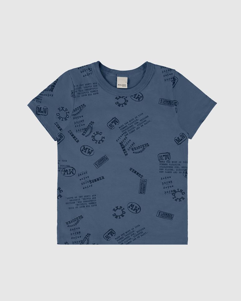 Camiseta Infantil Menino Estampada Em Algodão Malwee Kids