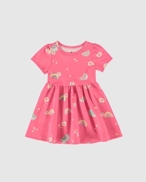 Vestido Infantil Rodado Em Algodão Malwee Kids
