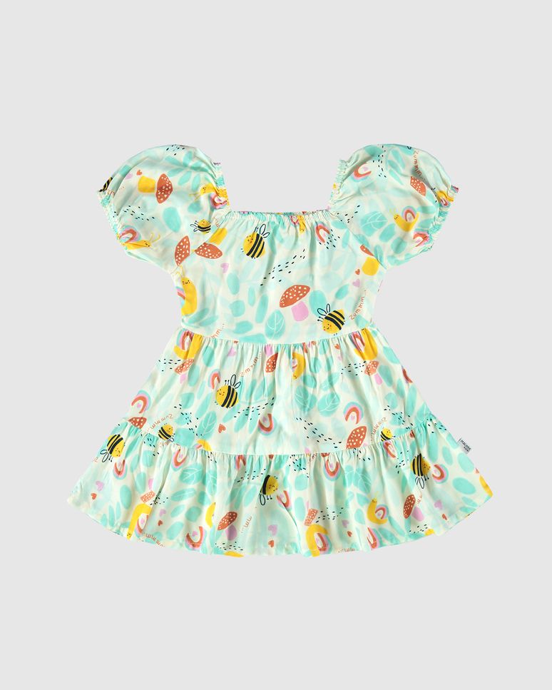 Vestido Infantil Marias Babado Em Viscose Malwee Kids