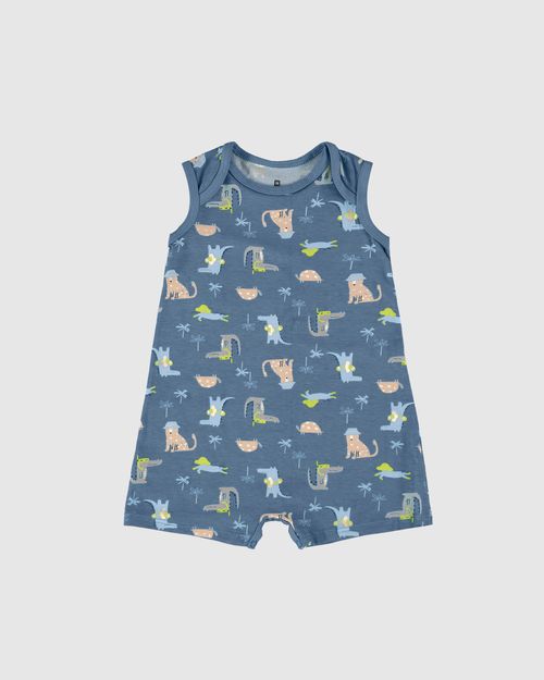 Macaquinho Infantil Menino Estampado Em Algodão Malwee Kids
