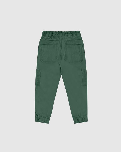 Calça Infantil Menino Jogger Bolso Sobreposto Em Sarja Stretch Malwee Kids