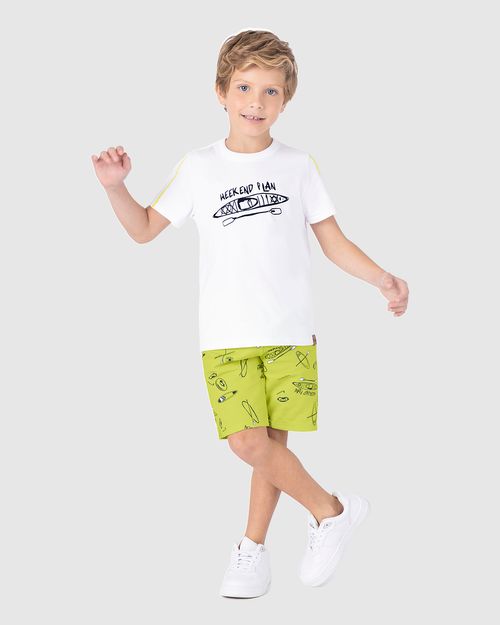 Conjunto Infantil Menino Weekend Plan Em Algodão Malwee Kids