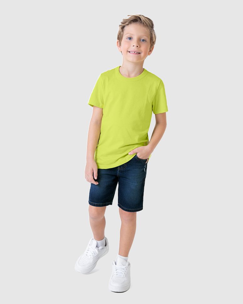 Bermuda Infantil Menino Cintura Média Em Jeans Moletom Malwee Kids