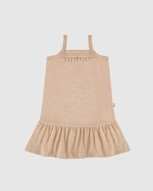 Vestido Infantil Decote Reto Em Malha Rajada Malwee Kids
