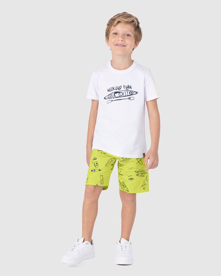 Conjunto Infantil Menino Weekend Plan Em Algodão Malwee Kids