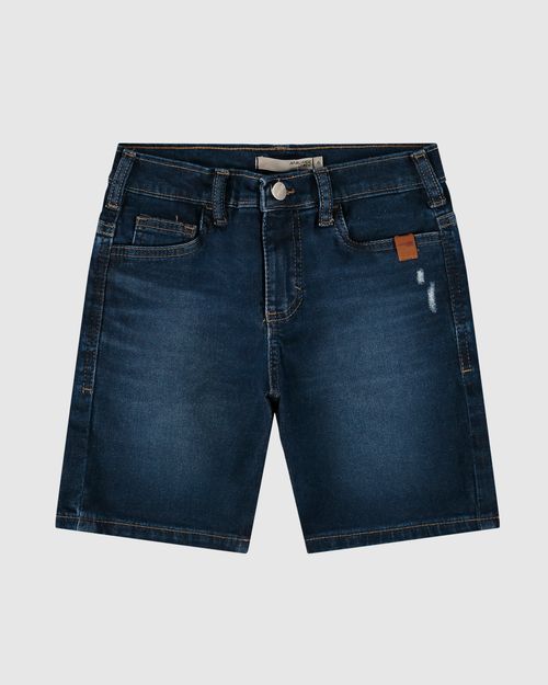 Bermuda Infantil Menino Cintura Média Em Jeans Moletom Malwee Kids