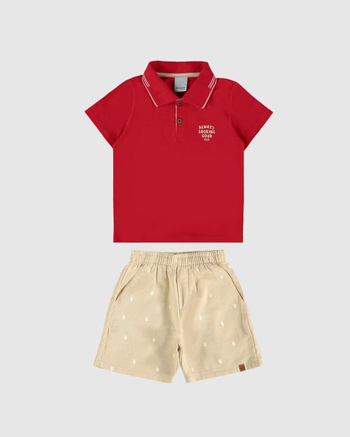 Conjunto Infantil Menino Always Looking Good Em Algodão Malwee Kids