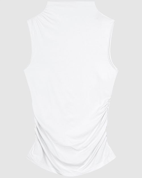 Regata Justa Feminina Franzido Lateral Em Malha Viscose Stretch