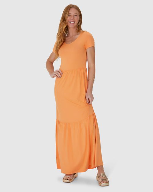 Vestido Longo Feminino Marias Em Viscose Stretch