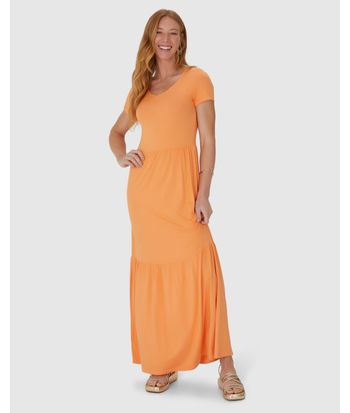 Vestido Longo Feminino Marias Em Viscose Stretch