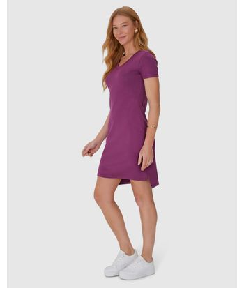 Vestido Feminino Barra Com Abertura Lateral Em Malha Algodão