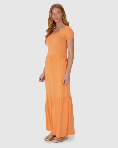 Vestido Longo Feminino Marias Em Viscose Stretch