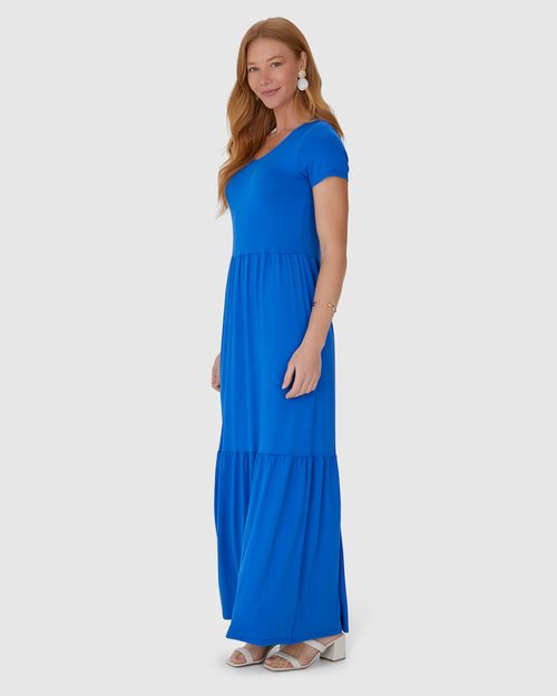 Vestido Longo Feminino Marias Em Viscose Stretch