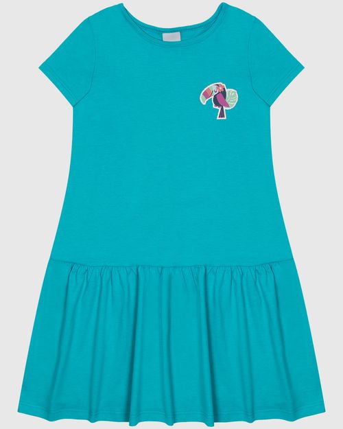Vestido Infantil Amplo Em Algodão Malwee Kids
