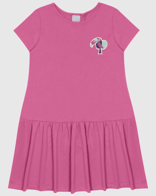 Vestido Infantil Amplo Em Algodão Malwee Kids