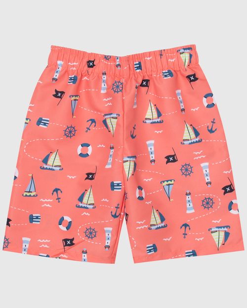 Bermuda Infantil Menino Estampada Em Microfibra Malwee Kids