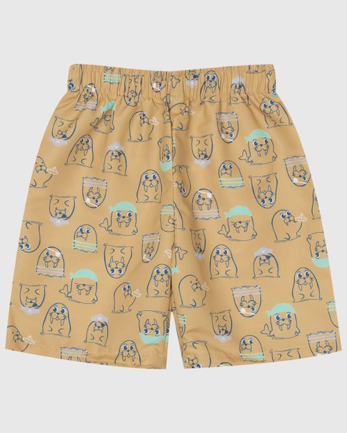 Bermuda Infantil Menino Estampada Em Microfibra Malwee Kids